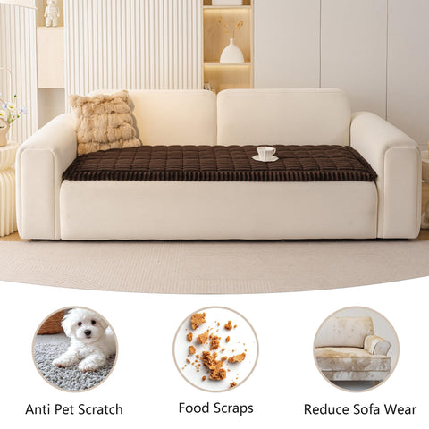 MEETSKY cover with non-slip silicone particles grips the sofa surface.