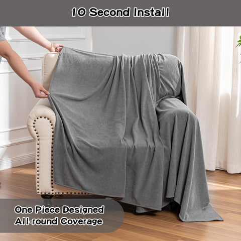 MEETSKY oversized chair cover installing in seconds for quick room refresh