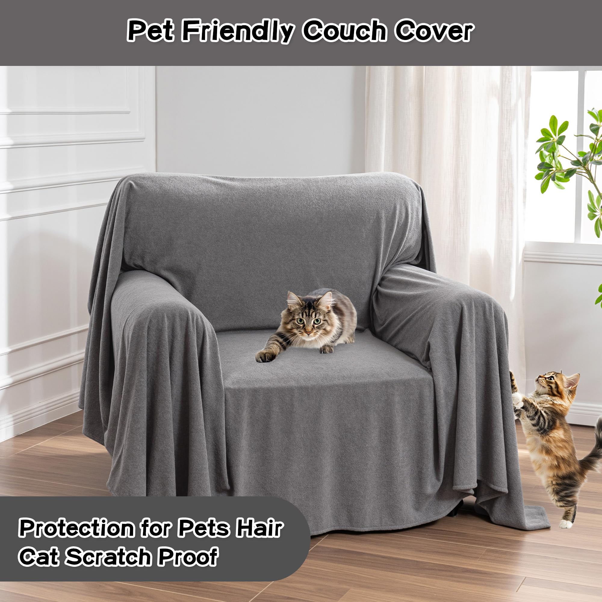 MEETSKY recliner slipcover with scratch protection for pet-friendly living room