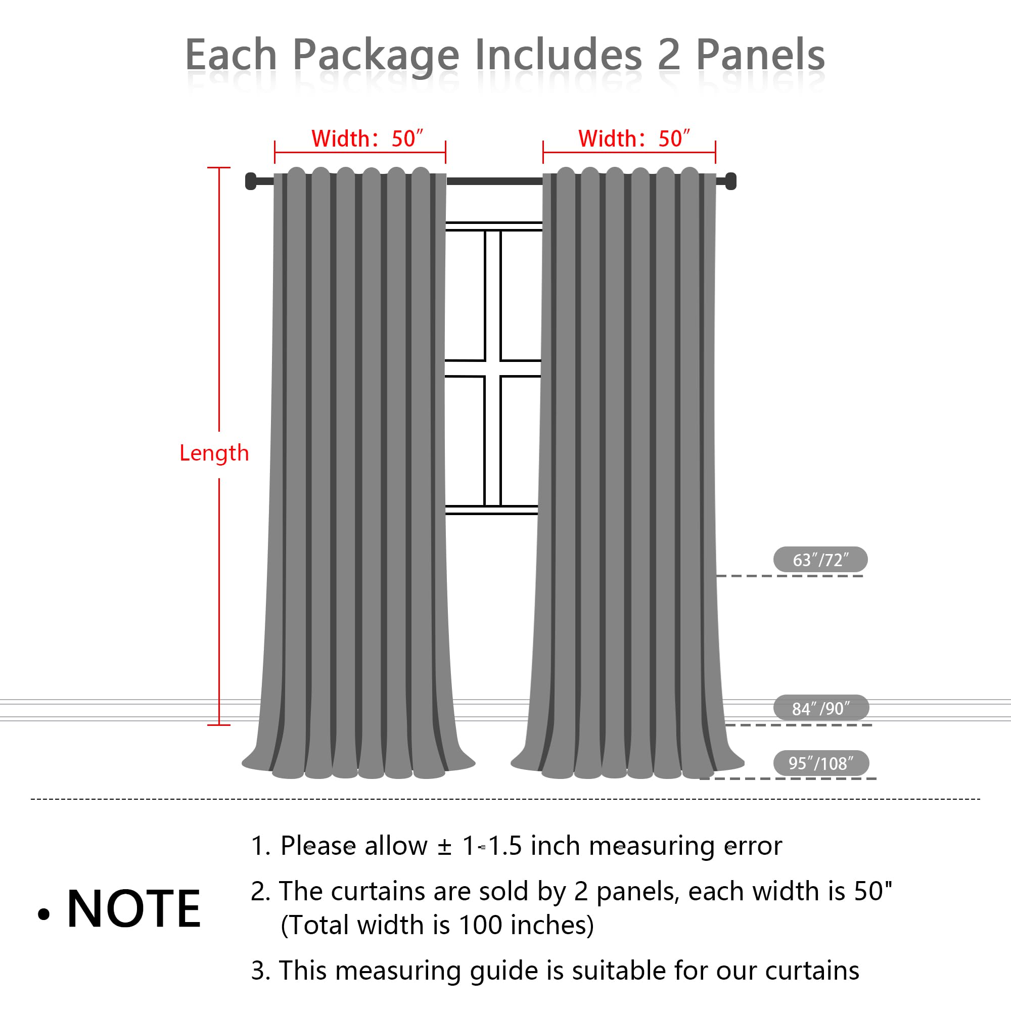 MEETSKY Sage Green Curtains 50-inch wide panel framing a window