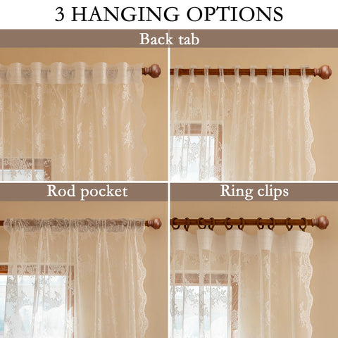 MEETSKY sheer lace curtain in living room setup softens daylight