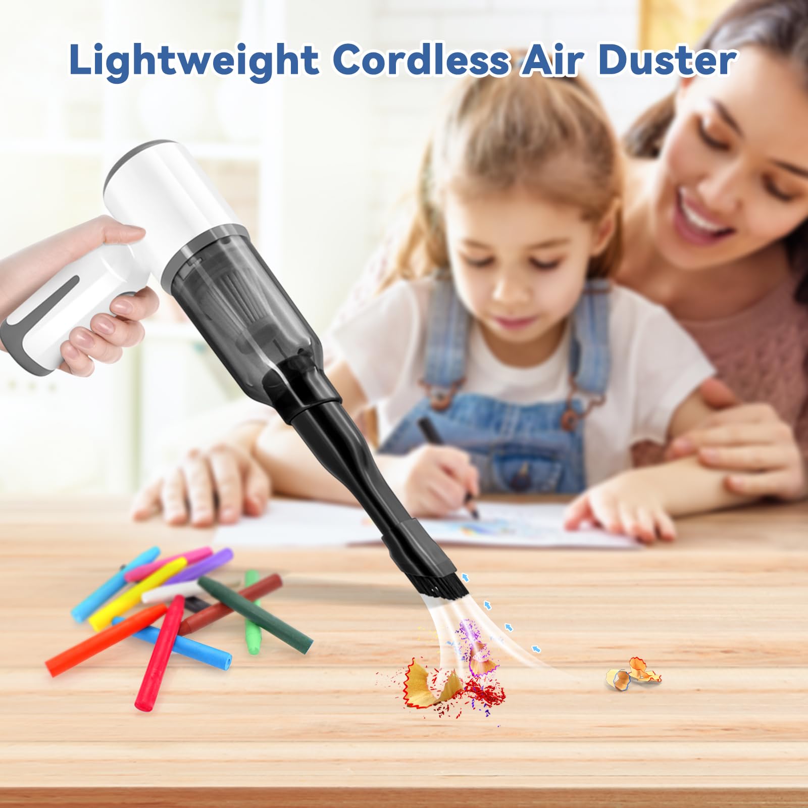 MEFELF blower mode safely removes dust from camera lenses.
