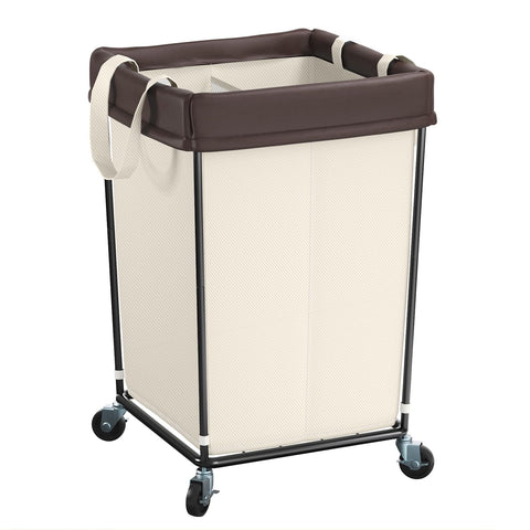 Mefirt 160L laundry basket with wheels easing family laundry transport.