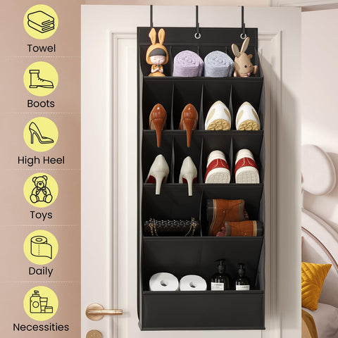 Mefirt boot and sneaker storage pocket showcases large capacity for footwear.
