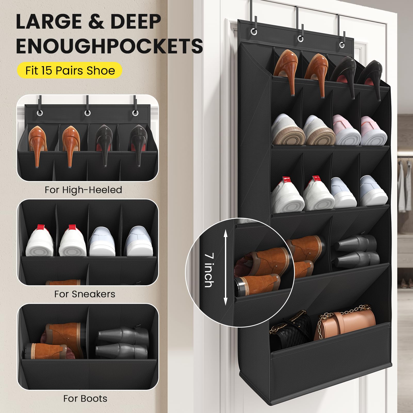 Mefirt heavy-duty oxford fabric shoe rack demonstrates durable construction.