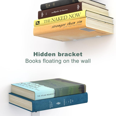 Mefirt invisible floating bookshelves assembly guide simplifies quick installation.