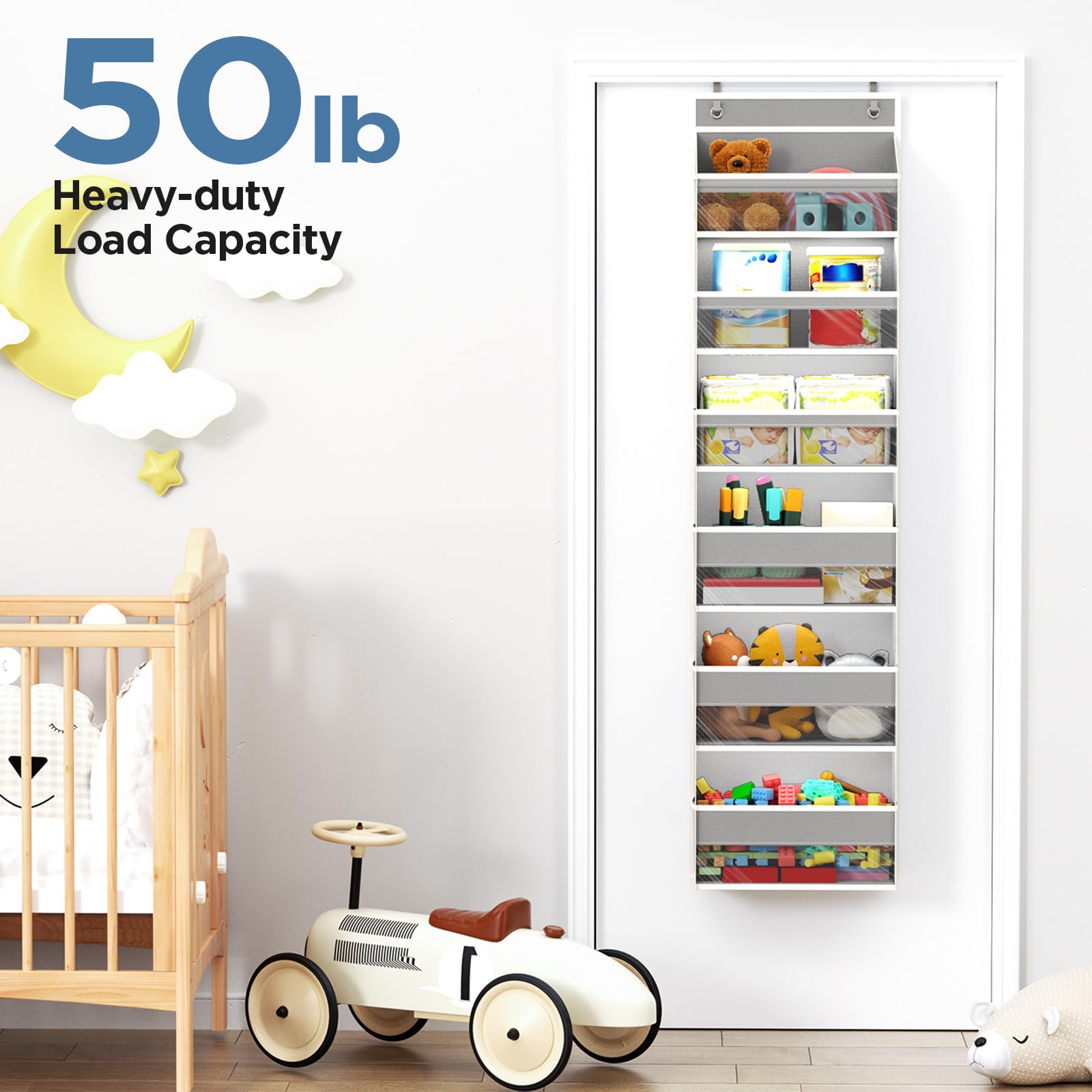 Mefirt multi-use organizer ideal for diapers, towels, and toys.