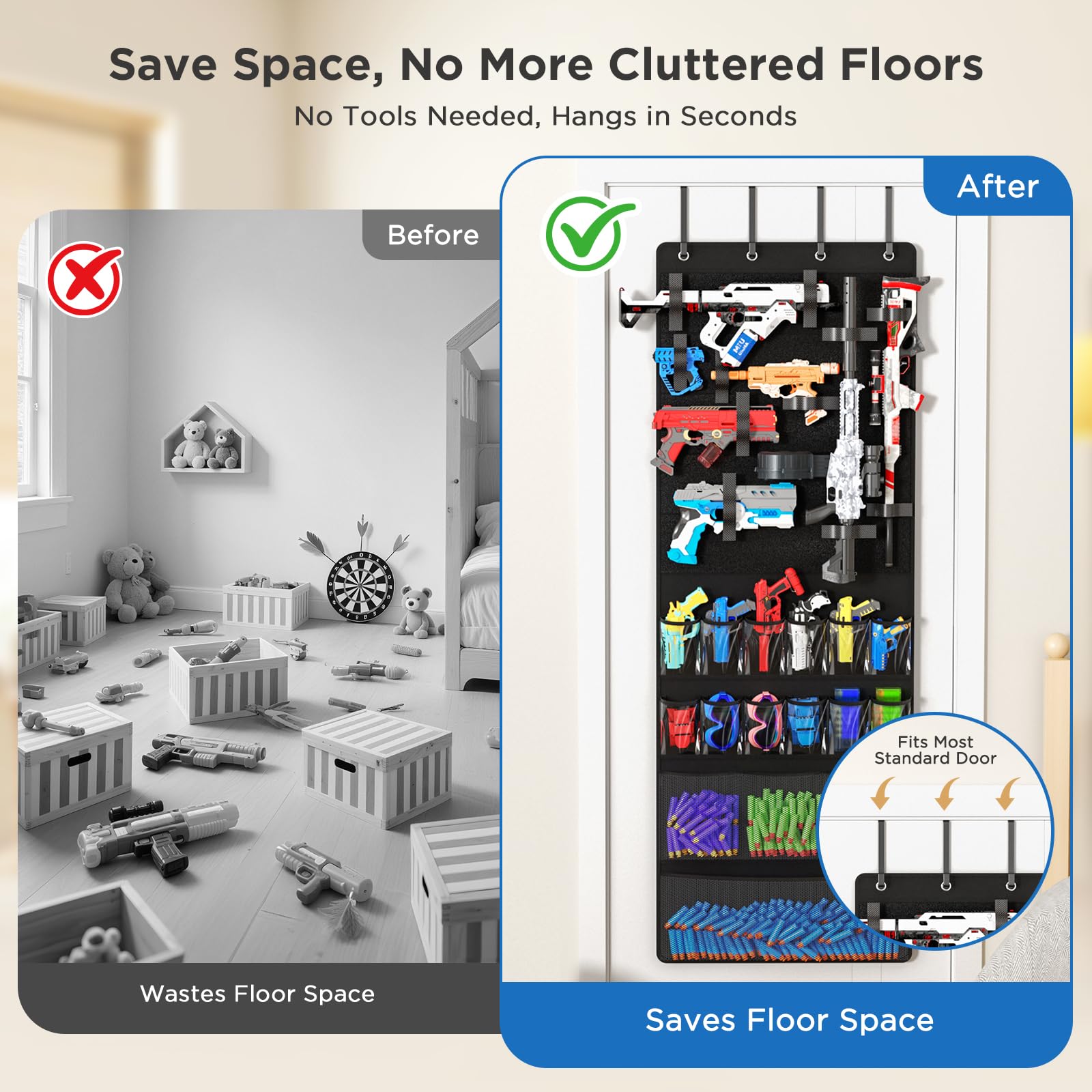 Mefirt durable thickened non-woven fabric for kid-safe storage.