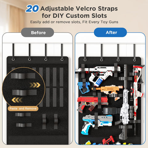Mefirt organizer hanging on door demonstrating easy installation.