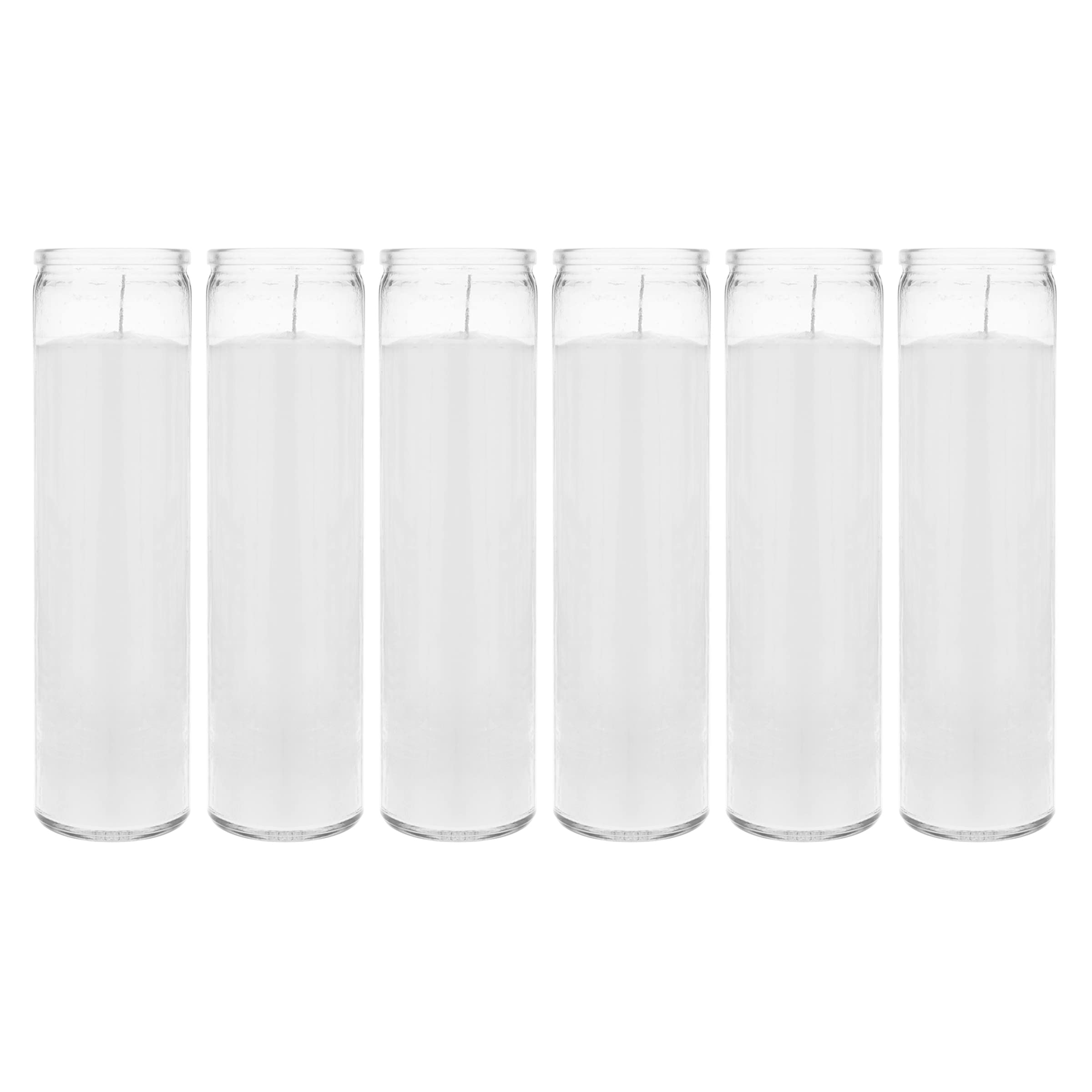 MEGA CANDLES unscented prayer candle in a glass jar for long-lasting service lighting