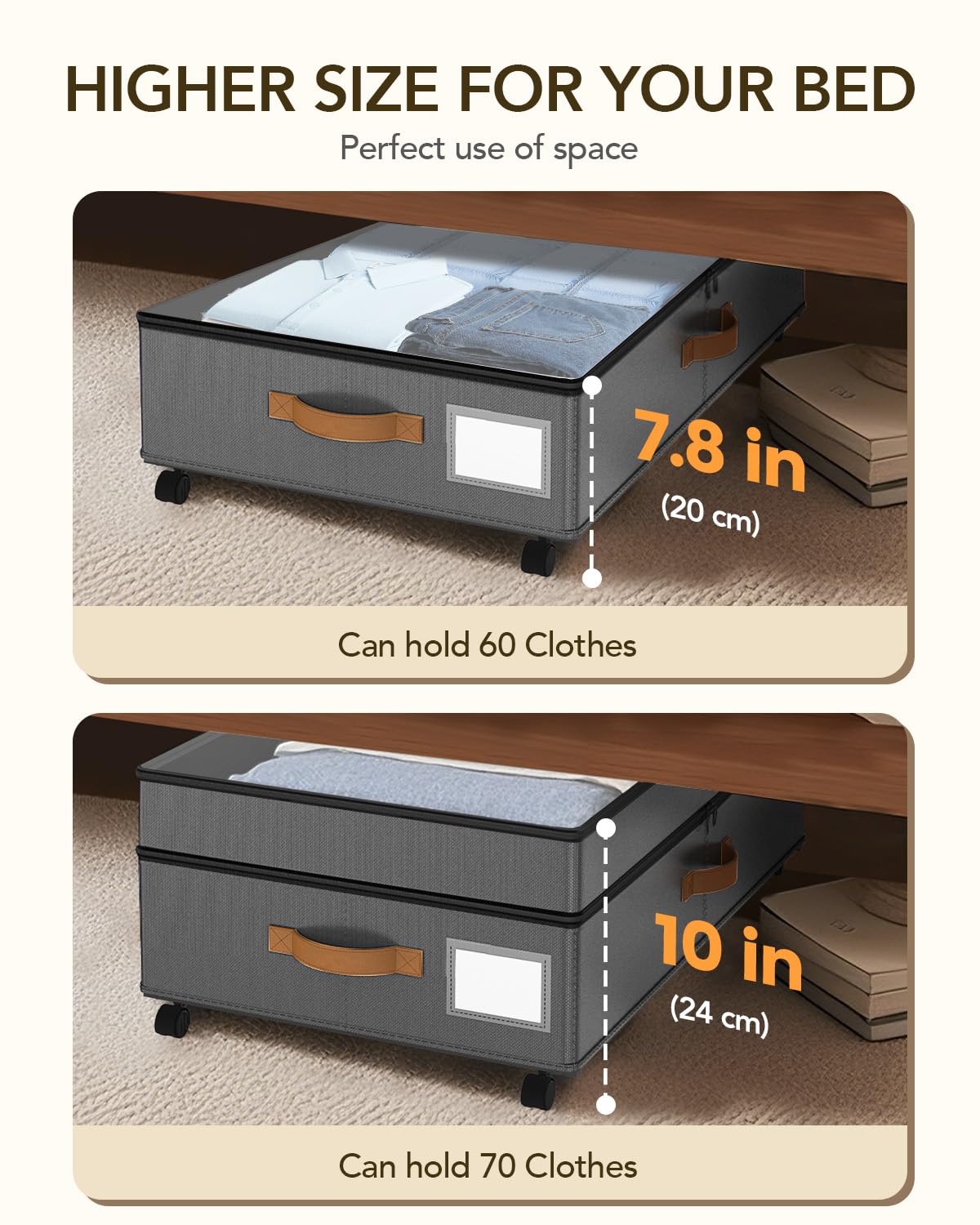 Megapuxin adjustable-height design fits different bed heights
