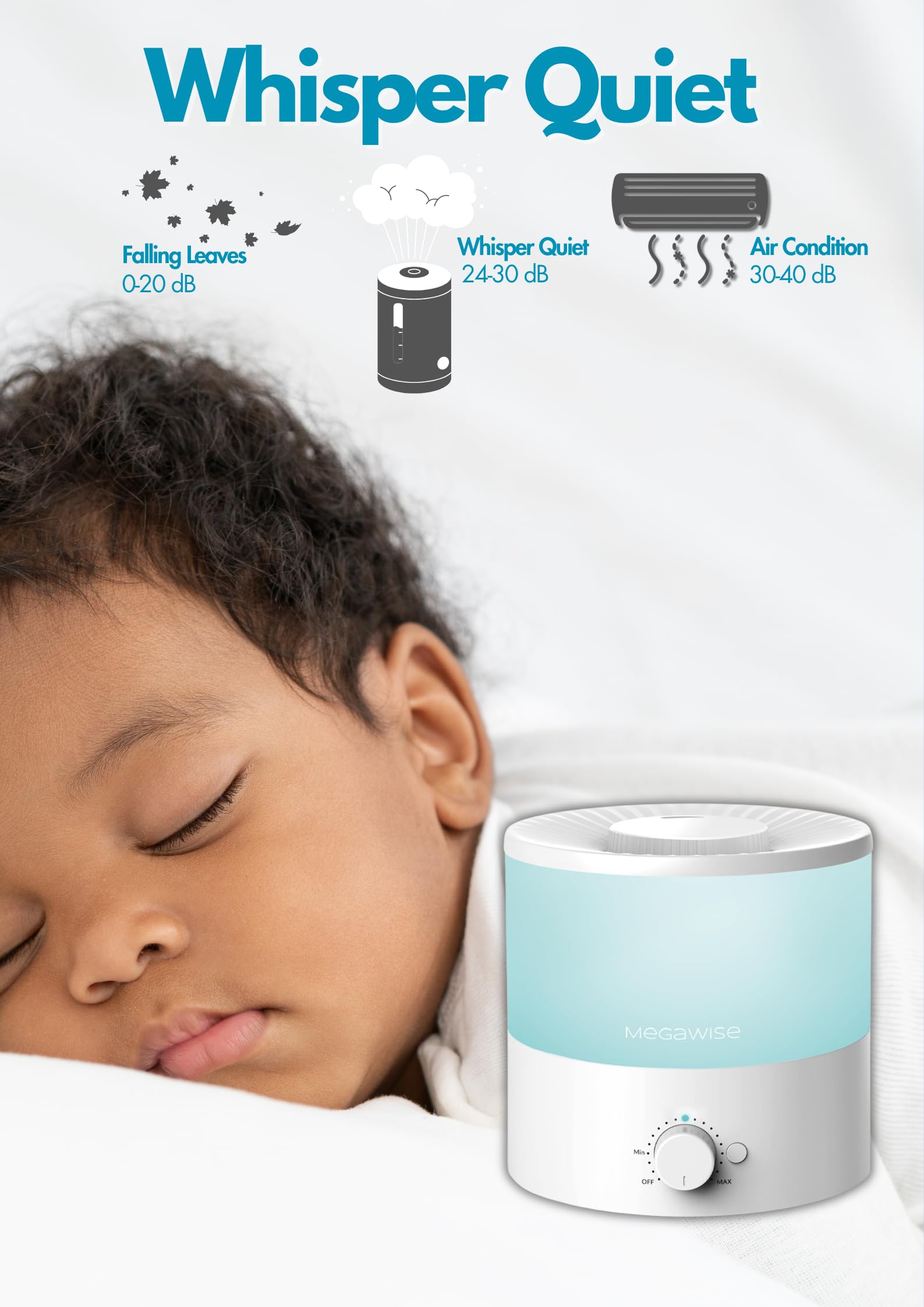 MEGAWISE easy-clean removable water tank simplifies maintenance.