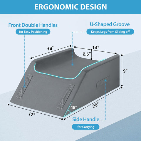 MEGCXIT memory foam leg support top layer contours for comfort.
