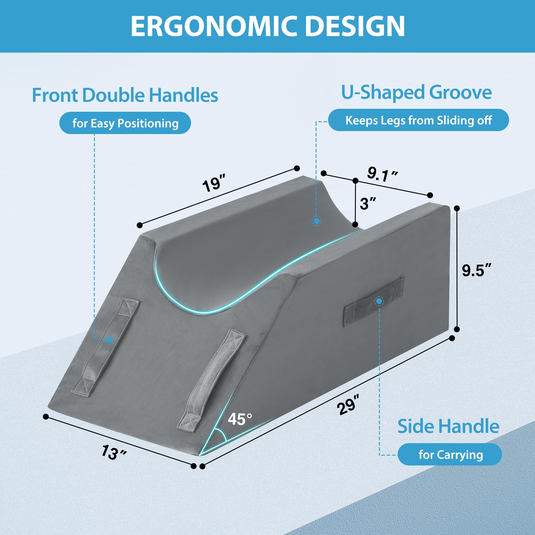 MEGCXIT memory foam top layer contours for plush leg comfort
