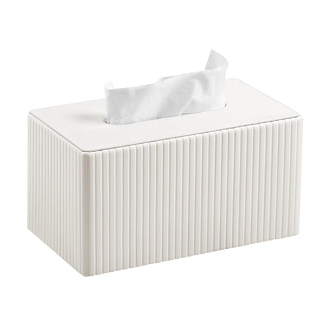 MEIBOOCH ivory extra large tissue box cover complements any room.