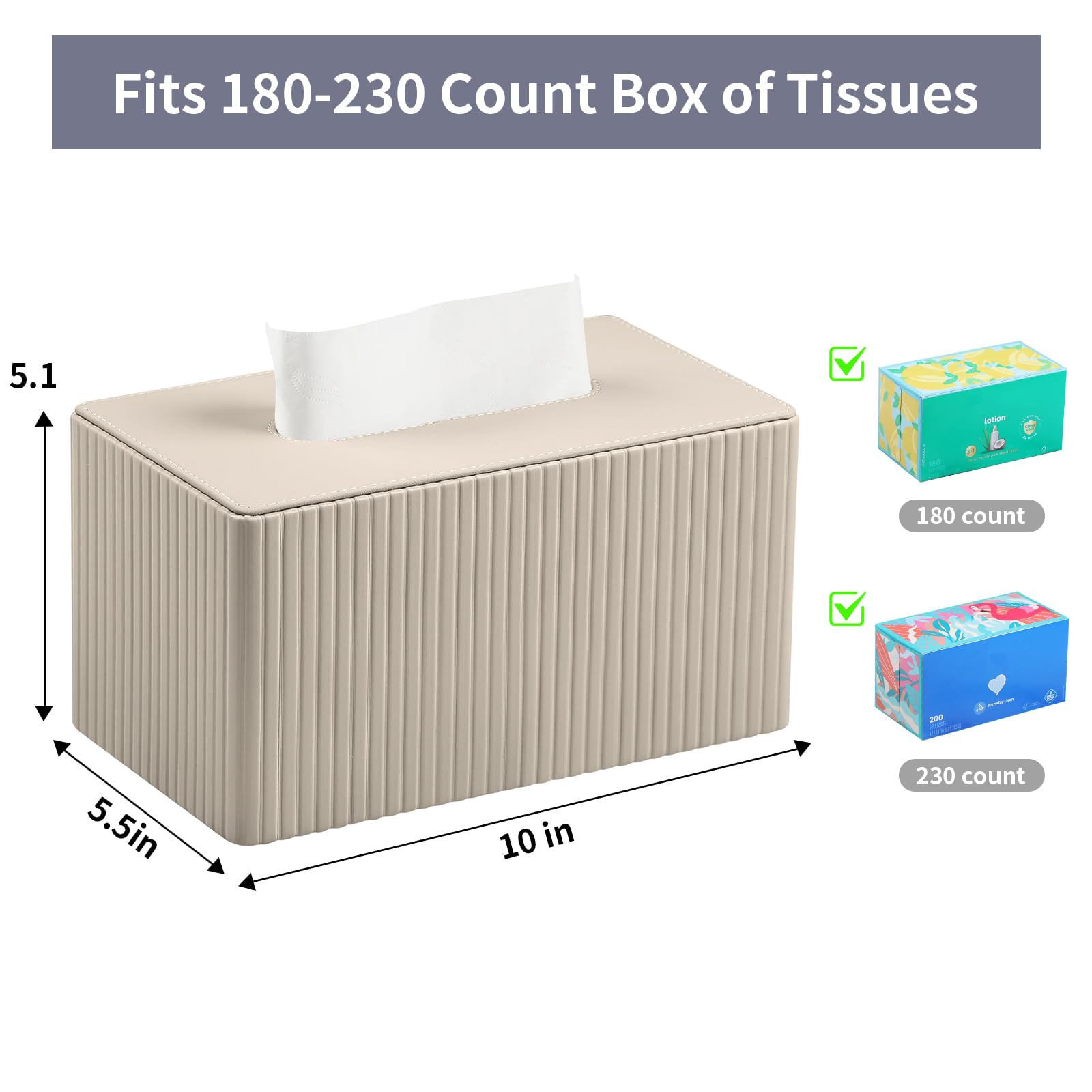 MEIBOOCH tissue box cover magnetic closure bottom close-up, secure lid and neat look.