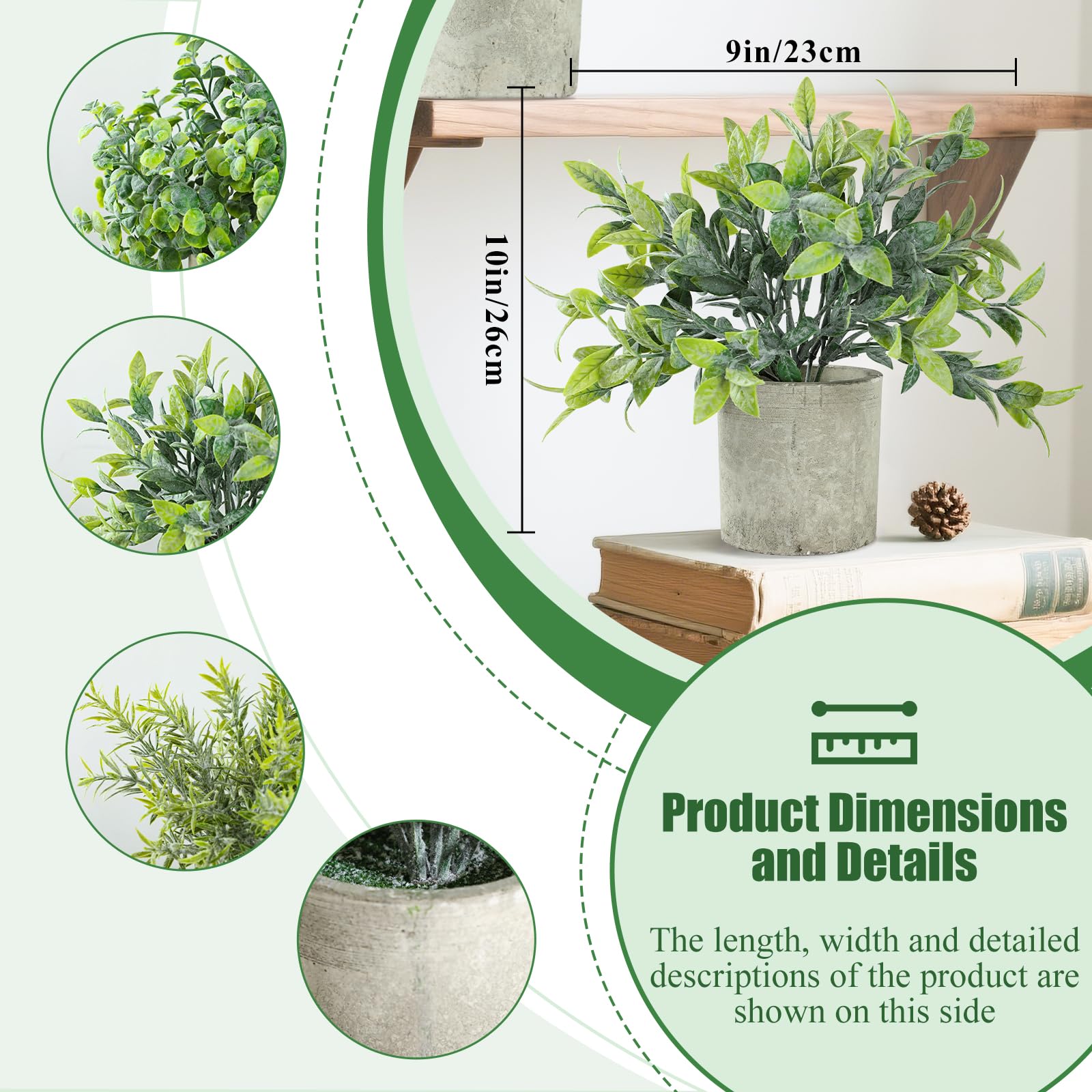 Meinature life-like potted eucalyptus B ideal for allergy-friendly office spaces.
