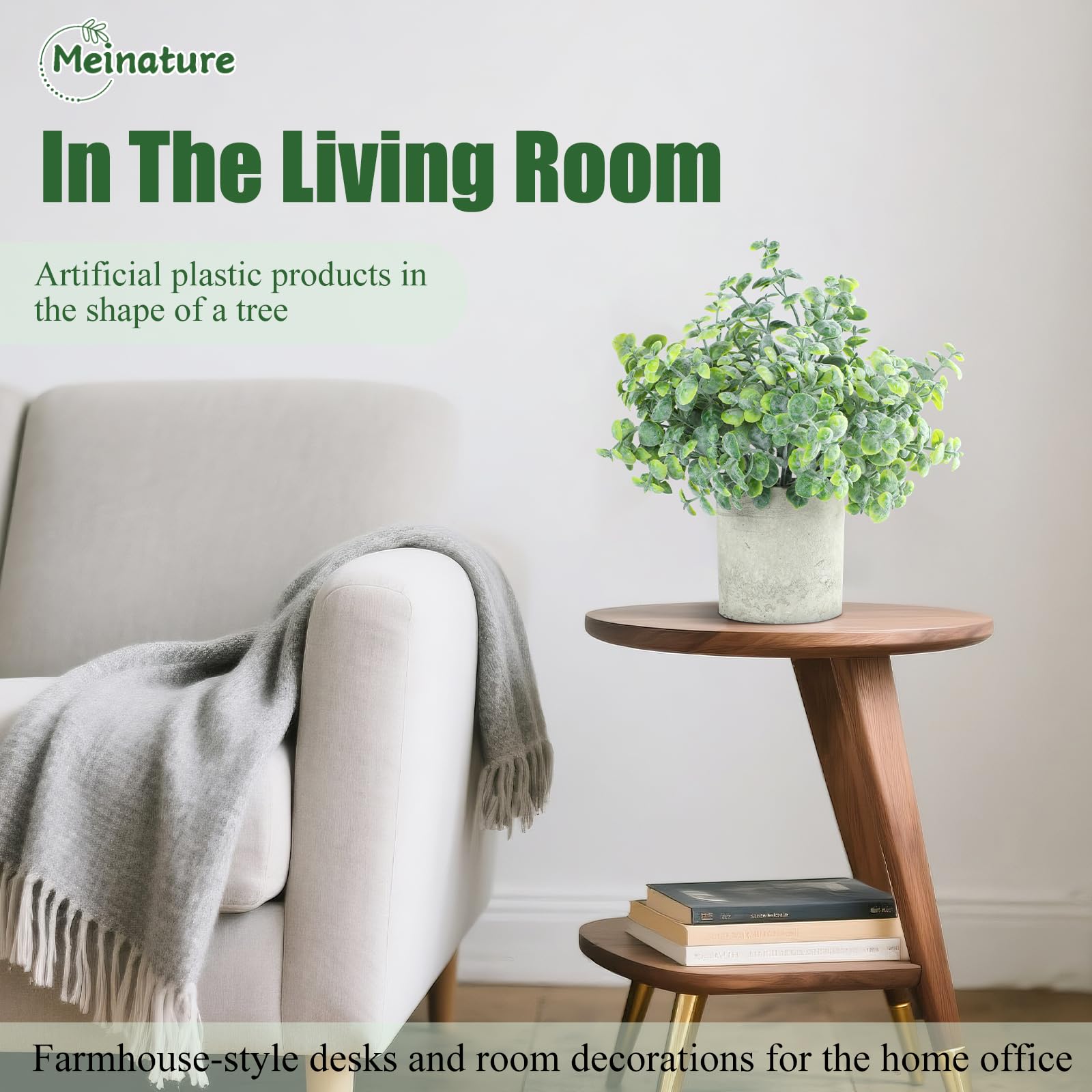 Meinature potted plant desk decoration 1 boosts compact workspace style.