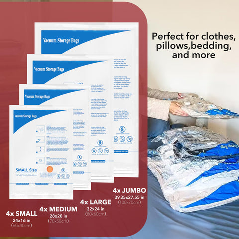 MEIQIHOME vacuum-seal bags large size keeps clothing organized and protected.