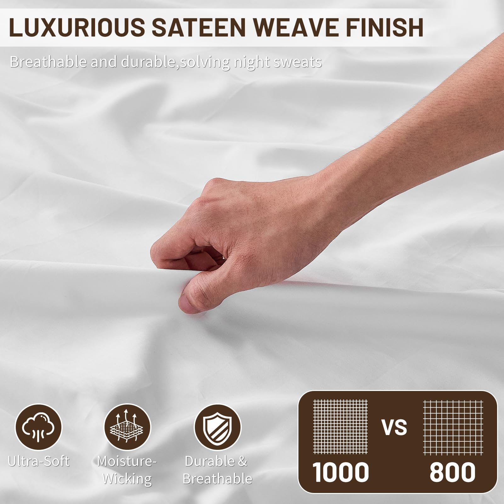 MEISHANG pillowcases pair with queen sheets for soft, breathable nights.
