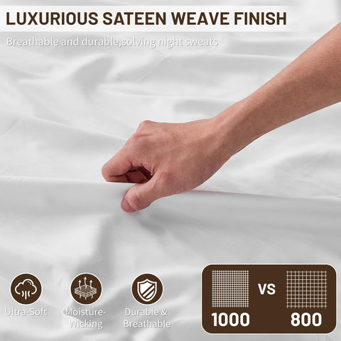 MEISHANG pillowcases pair with queen sheets for soft, breathable nights.
