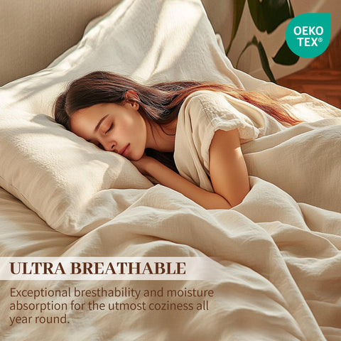 MEISHANG pillowcases close-up highlighting soft, hypoallergenic fabric.