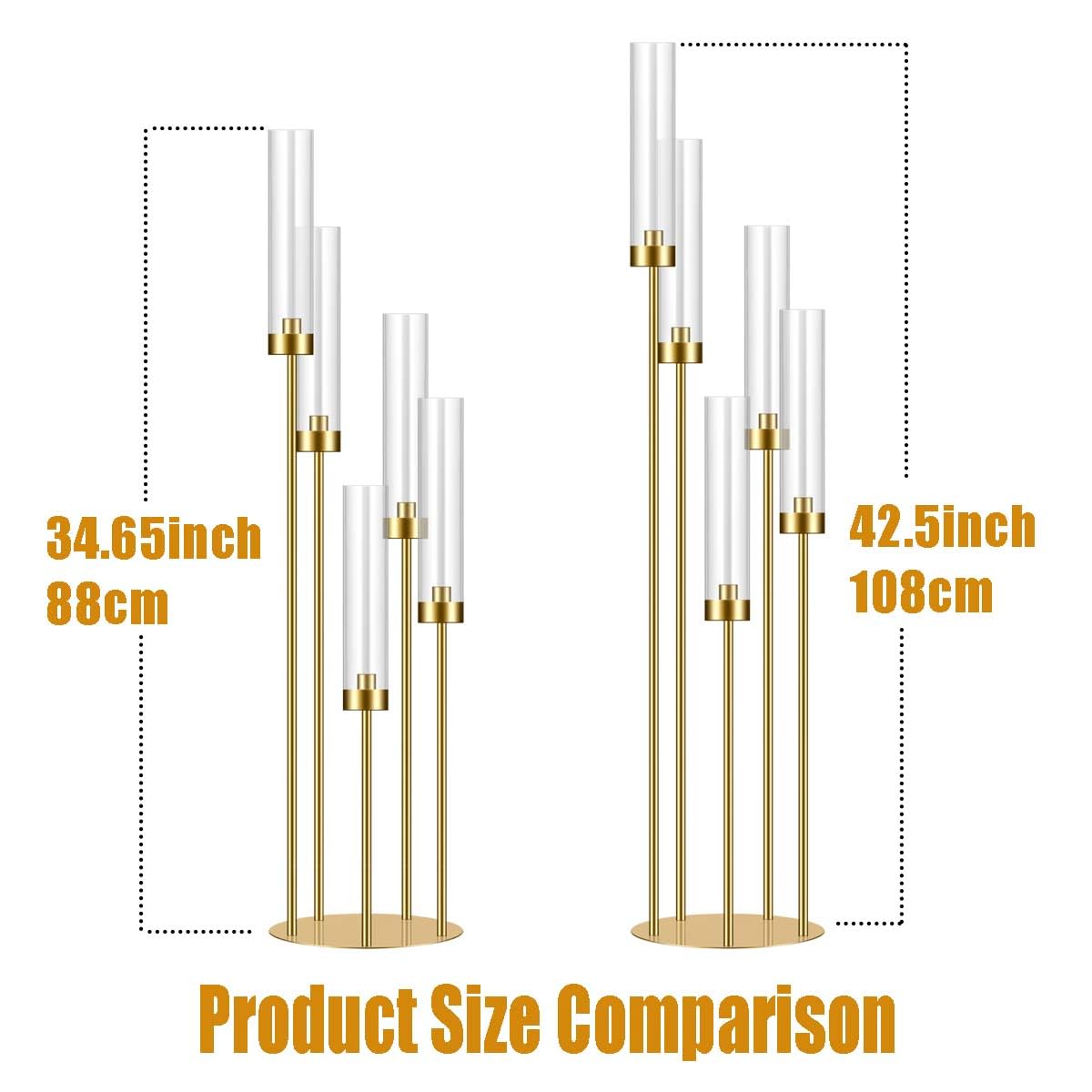 Meishaonv gold metal base with stable 8.6-inch footprint