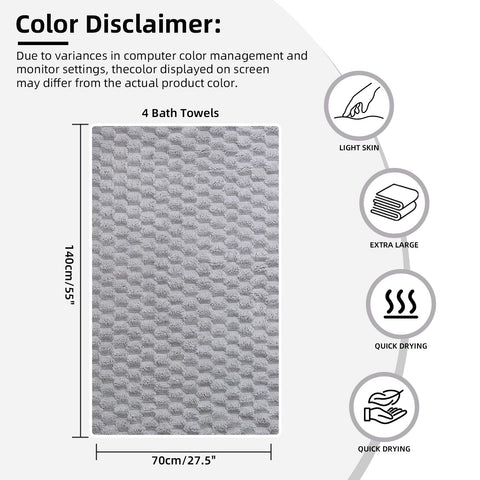 Meishiqi mixed-color towel set to match bathroom decor.