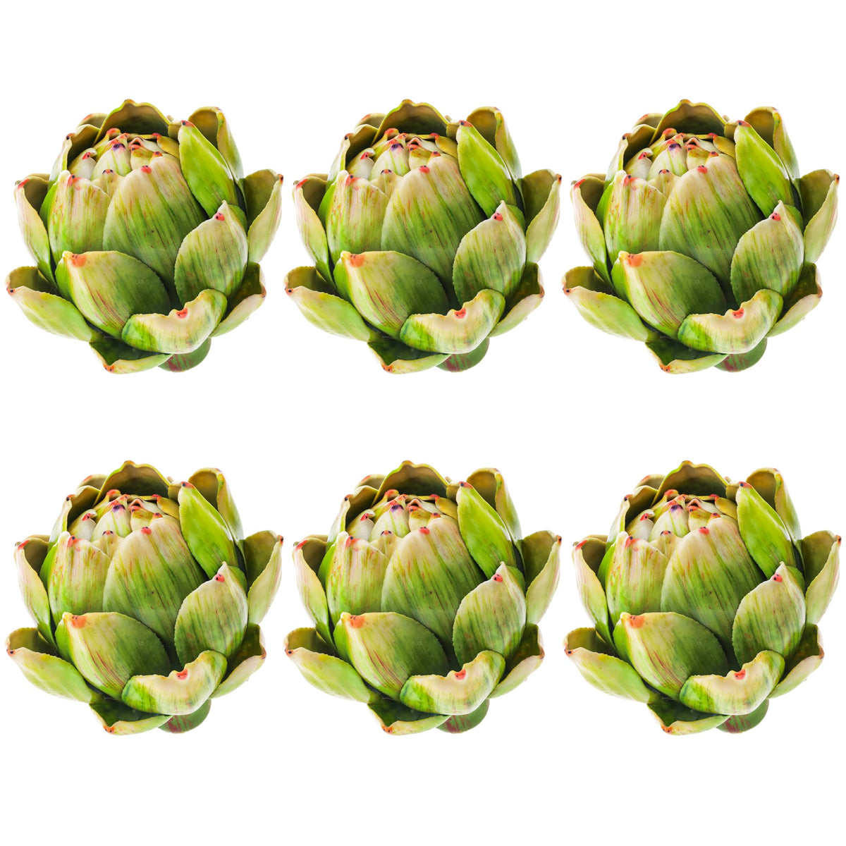 Meiwlong artichokes six-pack green for natural-looking table centerpieces.