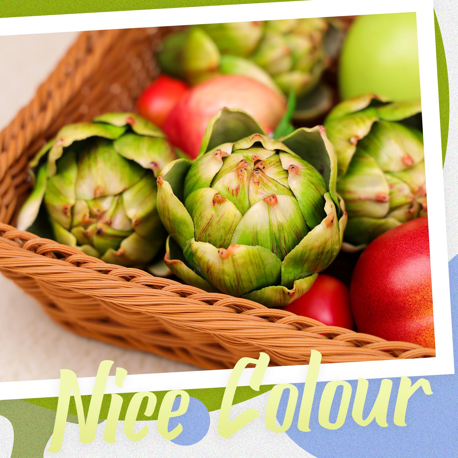 Meiwlong artichokes for tabletop decor in kitchens and dining rooms.