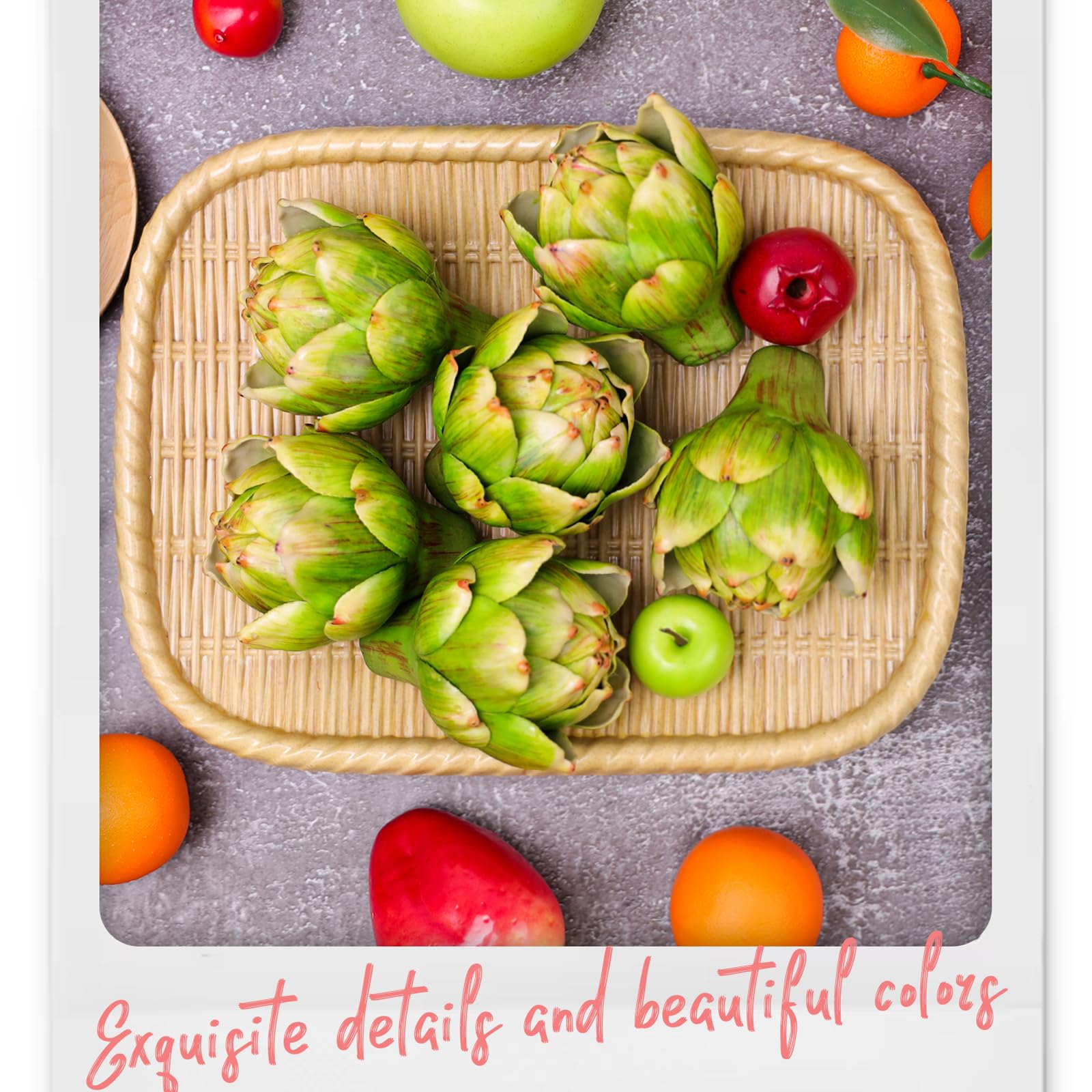 Meiwlong wedding centerpiece artichokes add fresh visual interest.