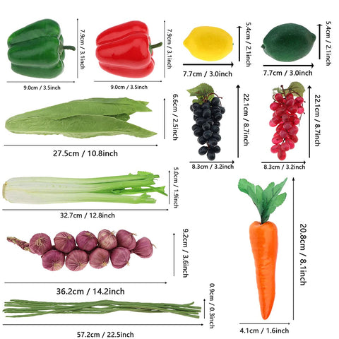 Meiwlong bell peppers artificial for vibrant kitchen decor and table displays.