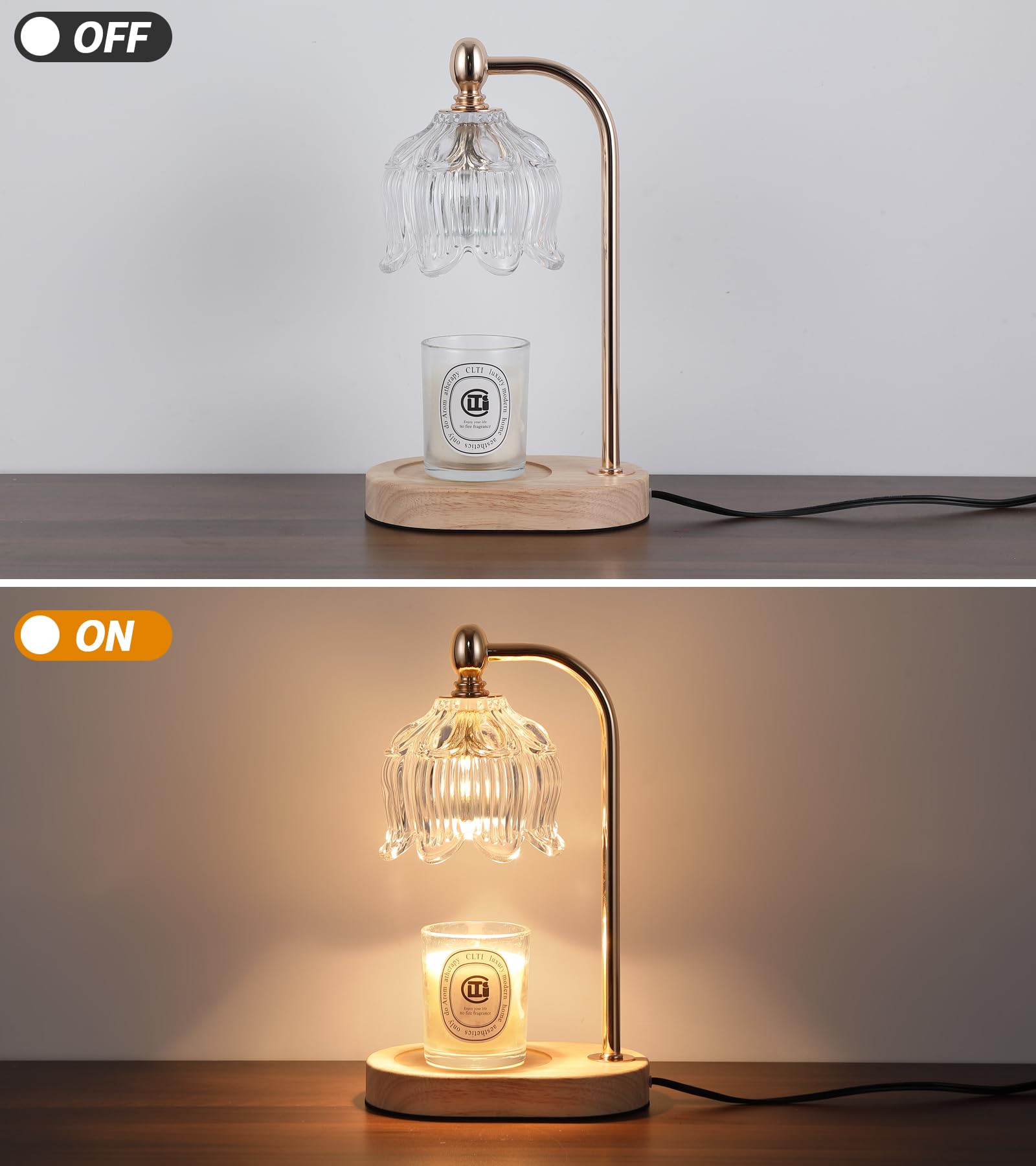 MEIXISUE candle warmer lamp bedroom decor creates cozy atmosphere