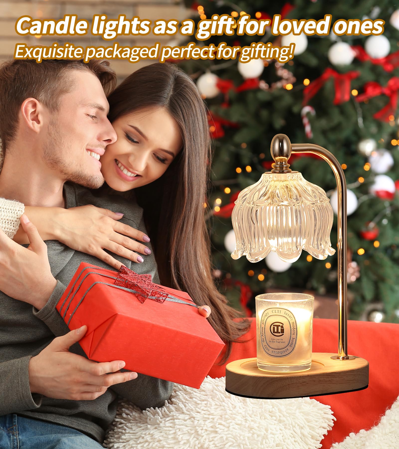 MEIXISUE candle warmer lamp gold finish adds warm glow to living spaces