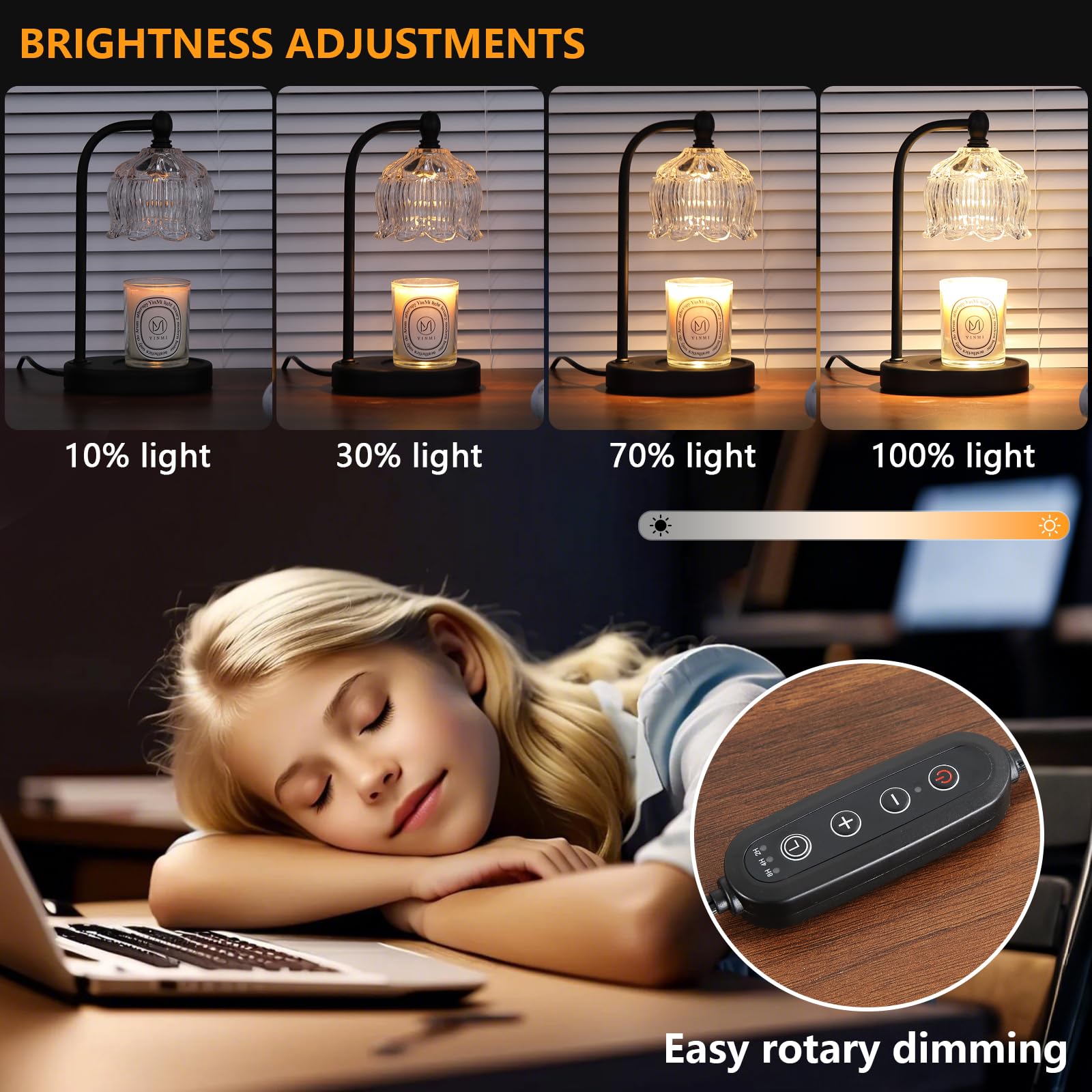 MEIXISUE candle warmer includes two bulbs for immediate use and bright ambiance