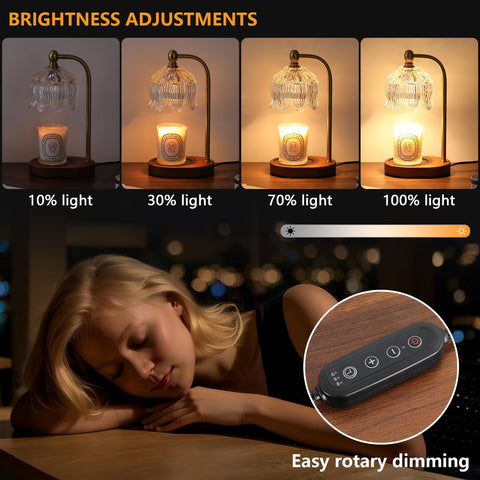MEIXISUE two bulbs included setup brightening the room while melting wax