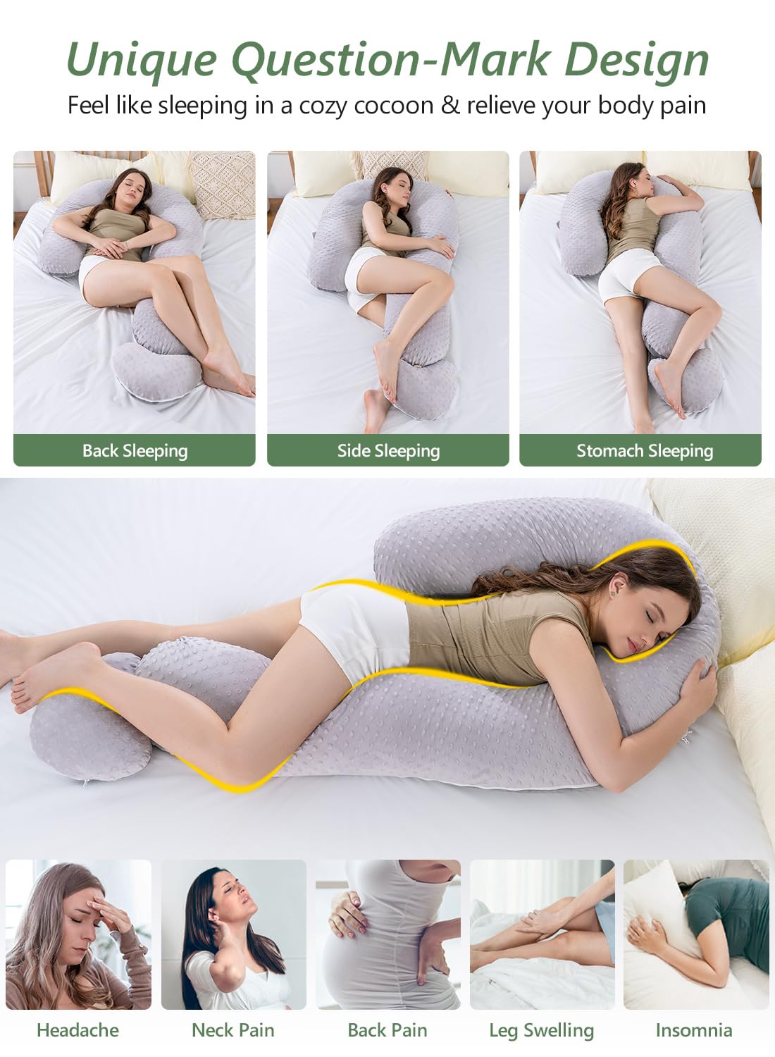 Meiz Question Mark Pillow reveals dual velvet sides for customizable softness and comfort.