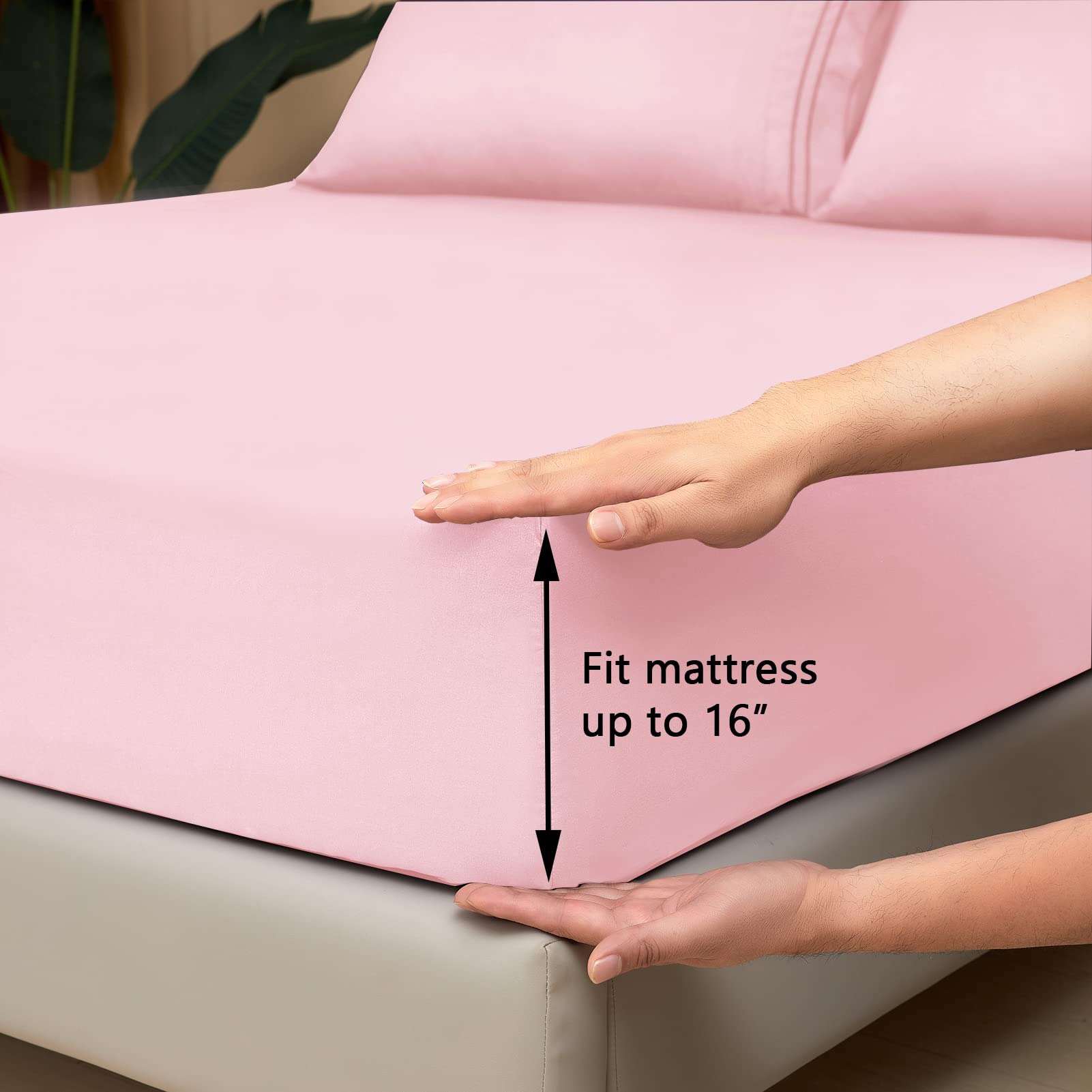Mejoroom hotel collection twin sheets fitted securely to bed for a neat look.