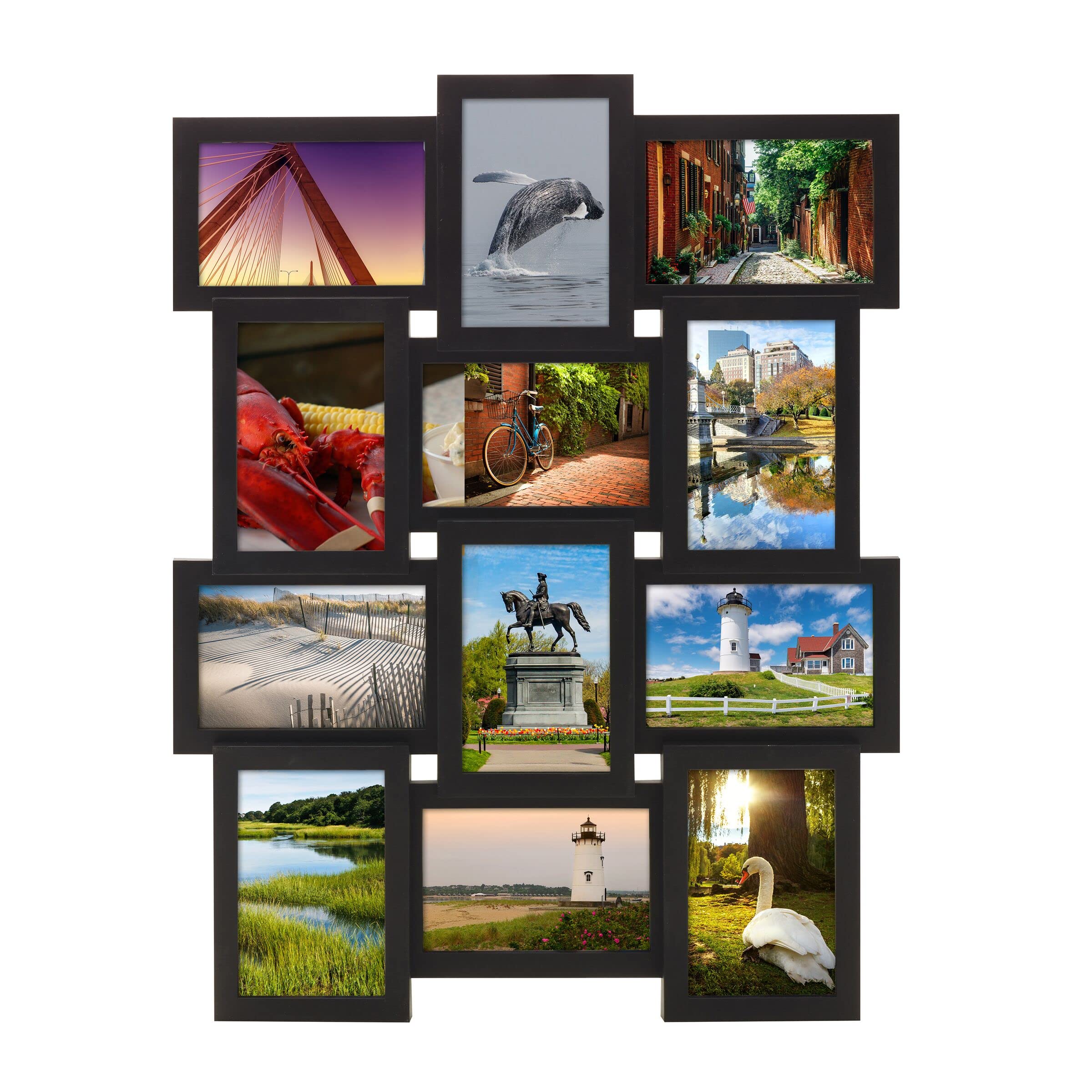 MELANNCO collage frame with 12-photo layout for a cohesive wall display.
