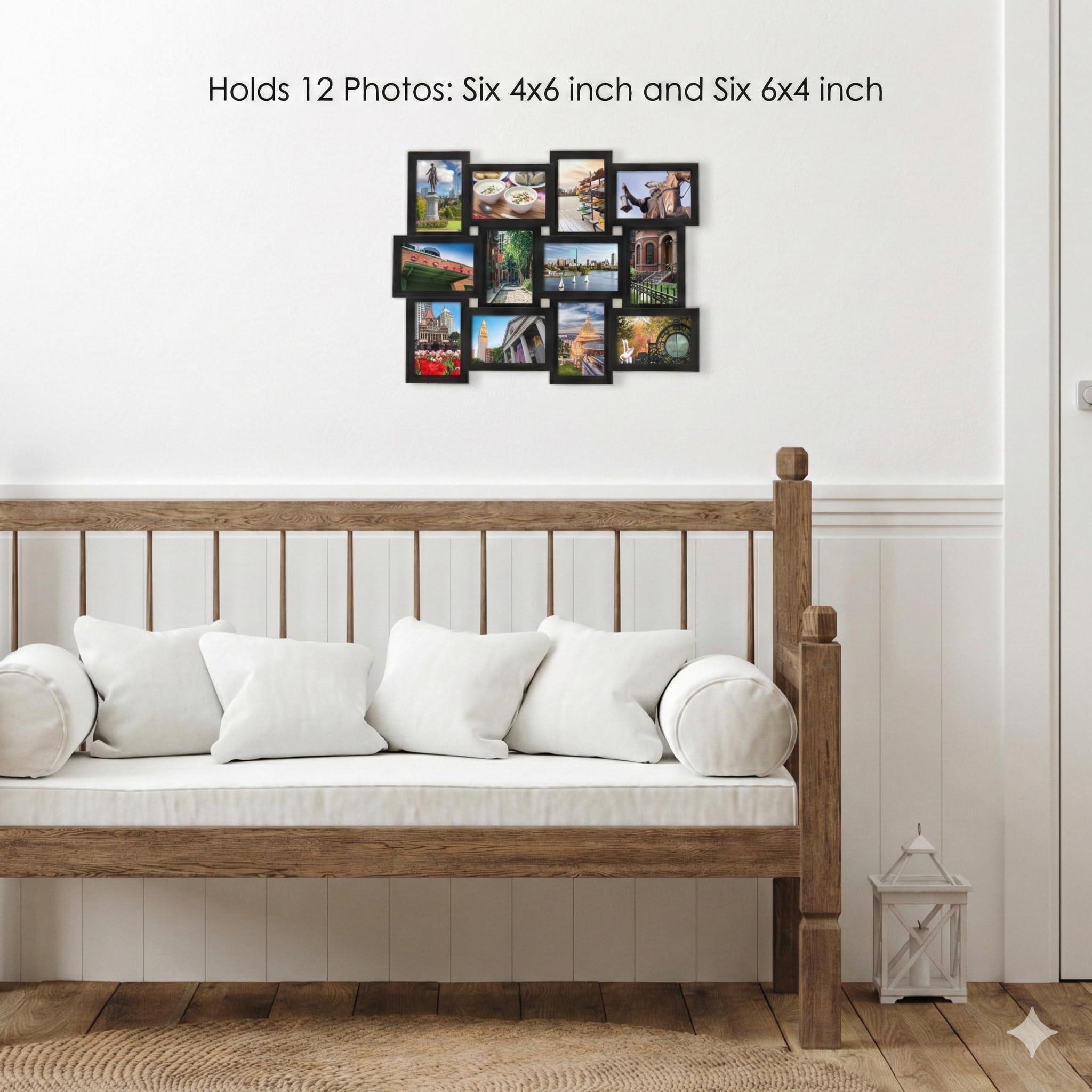 MELANNCO collage frame in black finish complements modern decor on any wall.