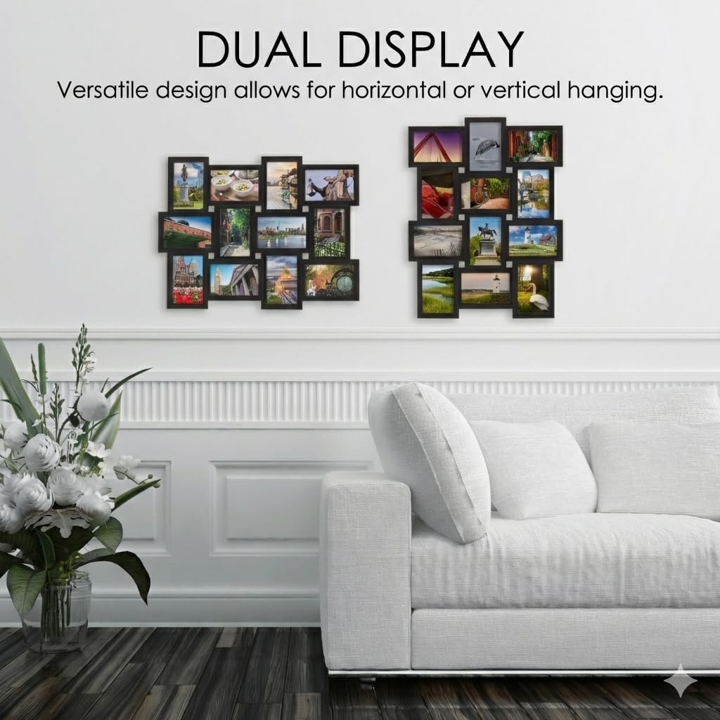 MELANNCO collage frame's durable plastic construction protects memories daily.