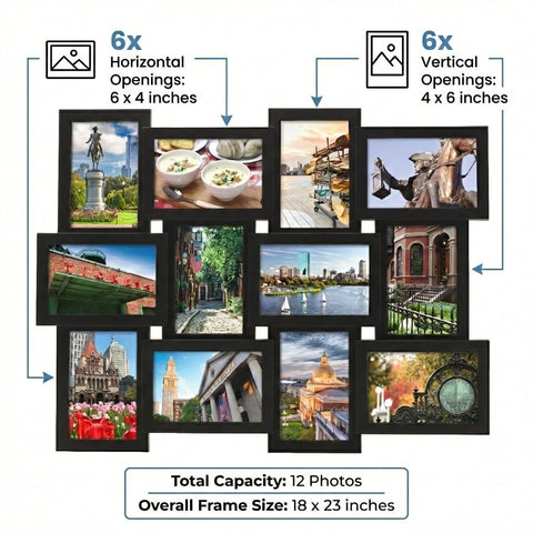 MELANNCO collage frame with glass front protecting memories on display.