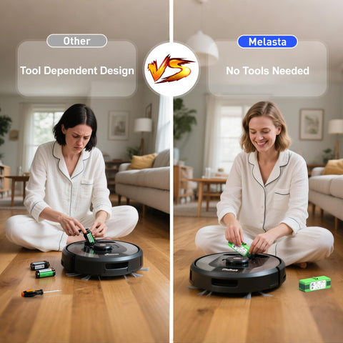Melasta 5000mAh Roomba battery for 640-645-790 models extended operation