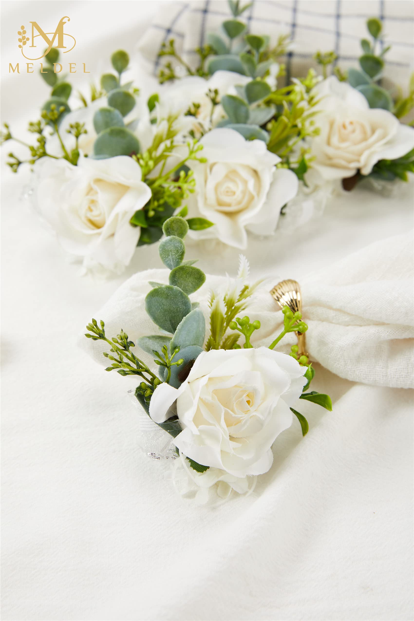Meldel handmade corsage note indicating unique charm and careful construction