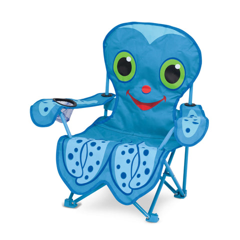 Melissa & Doug Sunny Patch Flex Octopus chair front view for kid friendly outdoor seating