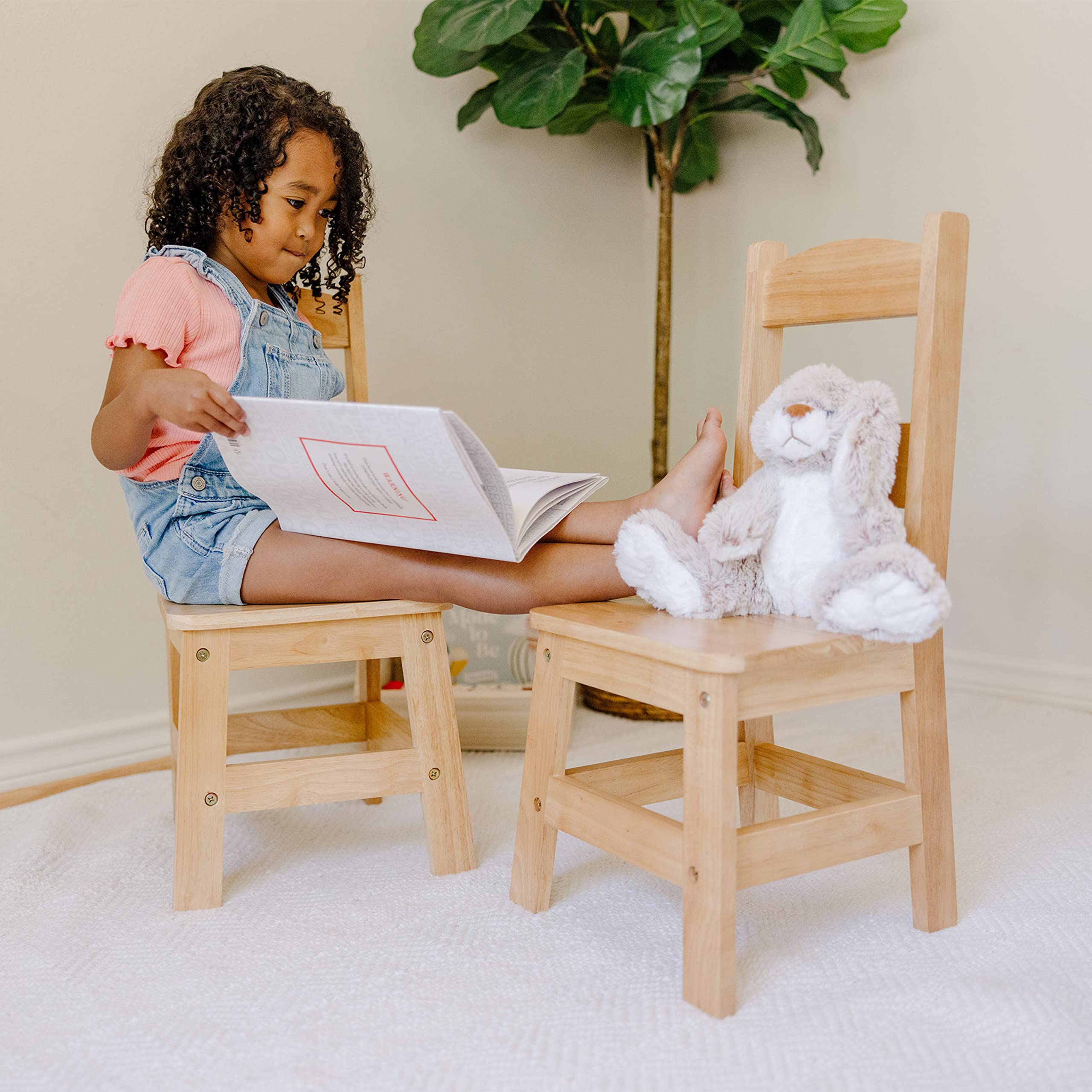 Melissa & Doug tip-resistant design promotes safer seating for children.