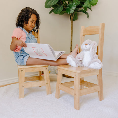 Melissa & Doug tip-resistant design promotes safer seating for children.