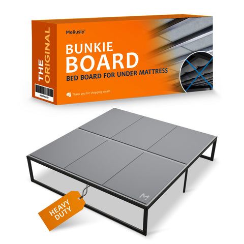 Meliusly bunkie board king size profile offers near-invisible under-mattress support.