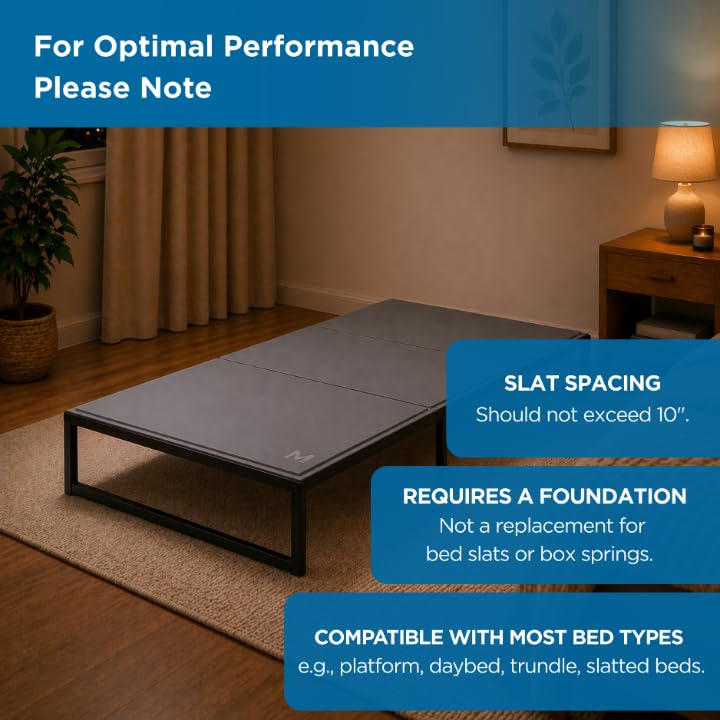 Meliusly bunkie board silicone grip bottom reduces movement.