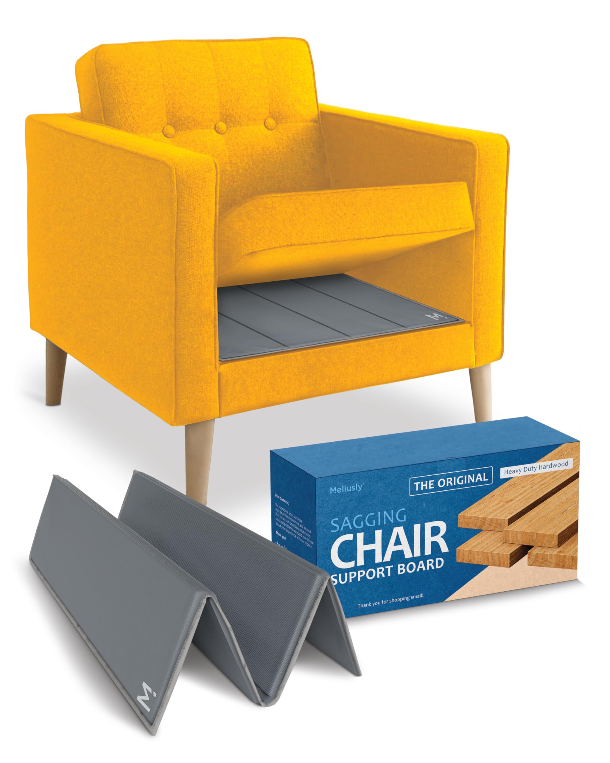 Meliusly chair cushion support installed under the seat prevents sinking